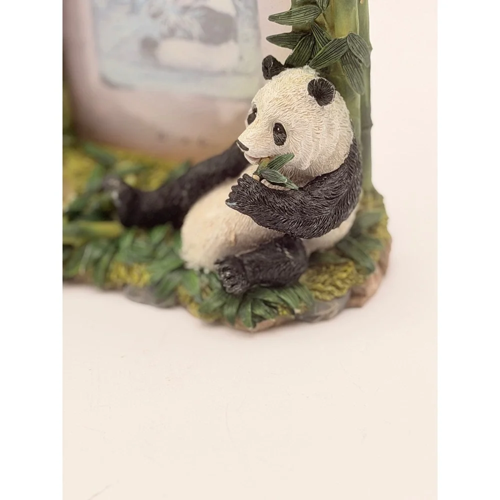Vintage Panda Bamboo 4x6 Resin Picture Frame 3D Nature Wildlife Tabletop Decor